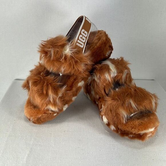 UGG Oh Yeah Spot Natural Slide Slippers Various - Picture 1 of 7